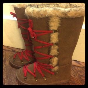 JustFab Yellowknife fuzzy boots